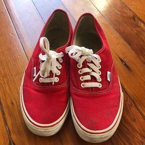 Red unisex vans